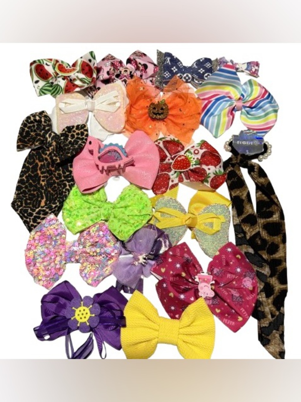 Lot of 18 Bows and Hair Ribbons